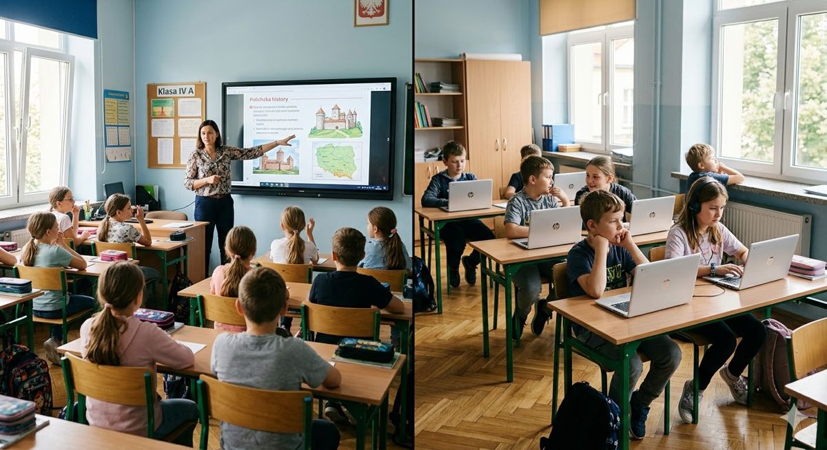 monitor interaktywny vs laptopy w szkole – cyfrowy uczeń 2026
