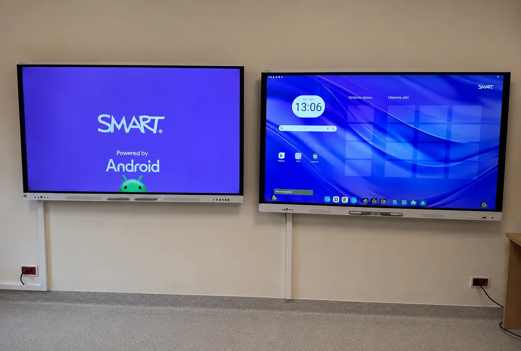 SMART GX175-V4 po lewej i SMART MX275-V5 po prawej, zamontowane obok siebie na ścianie.